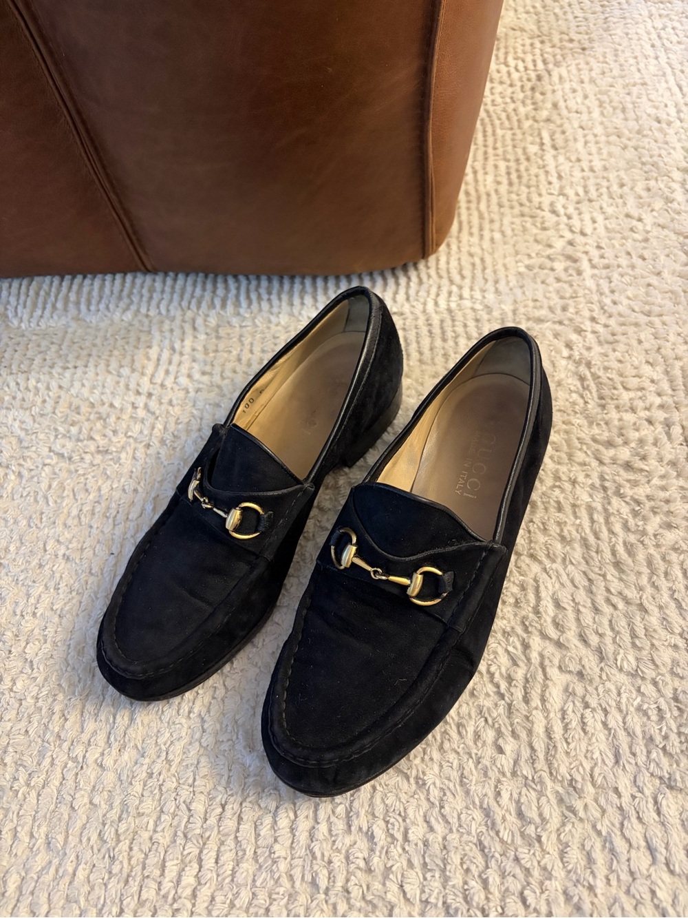 Vintage Gucci Suede Loafers (Re-soled)
